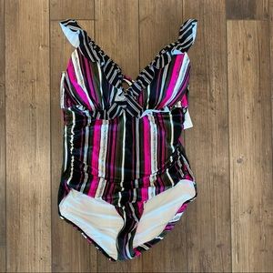 NWT Anne Cole One Piece colorful Swimsuit